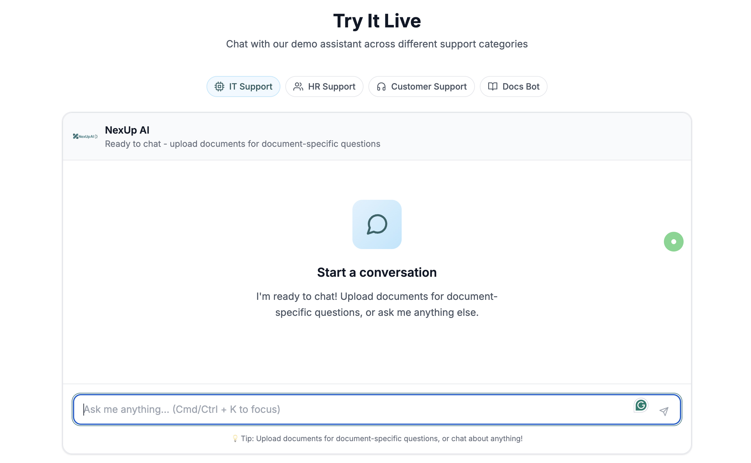 Student Interface